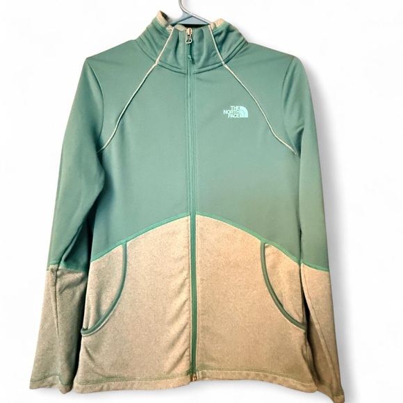 Women’s The North Face Green Zip-Up Jacket Shell Medium - Picture 1 of 5
